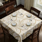 Cream Swirls Square Tablecloth