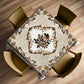 Cream and Beige Combination Square Tablecloth
