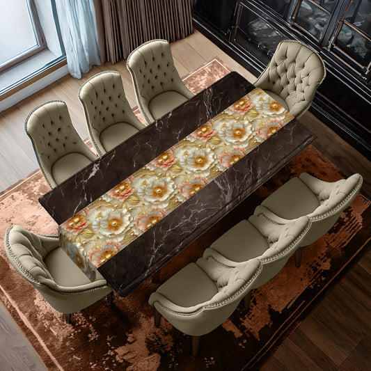 Cream And Gold Table Runner