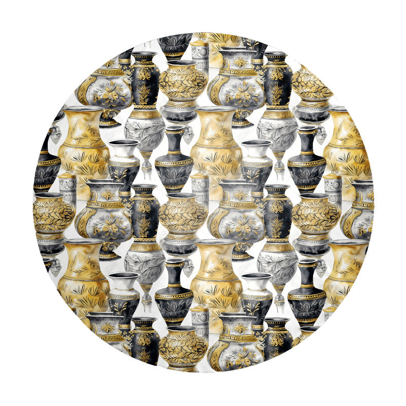 Grecian Urns Round Tablecloth