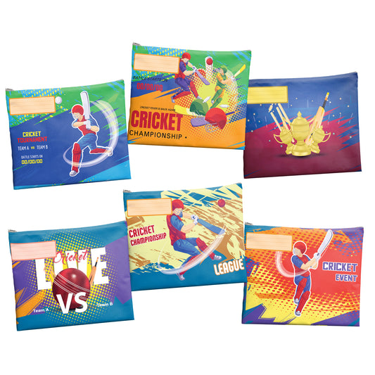 Cricket Subject Savvy Book Bags Set of 6