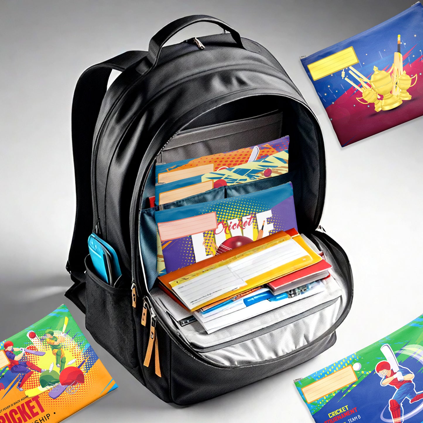 Cricket Subject Savvy Book Bags Set of 6
