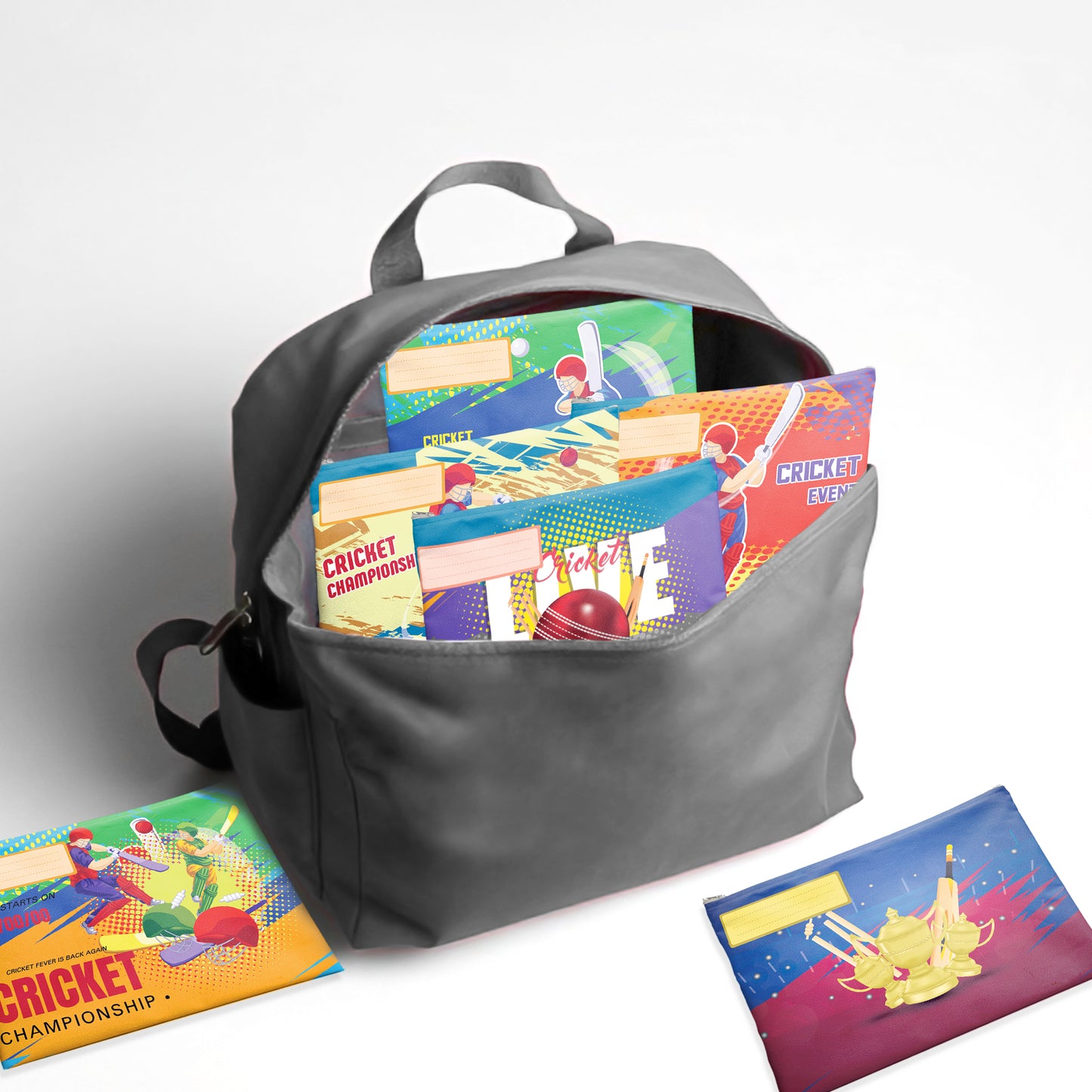 Cricket Subject Savvy Book Bags Set of 6