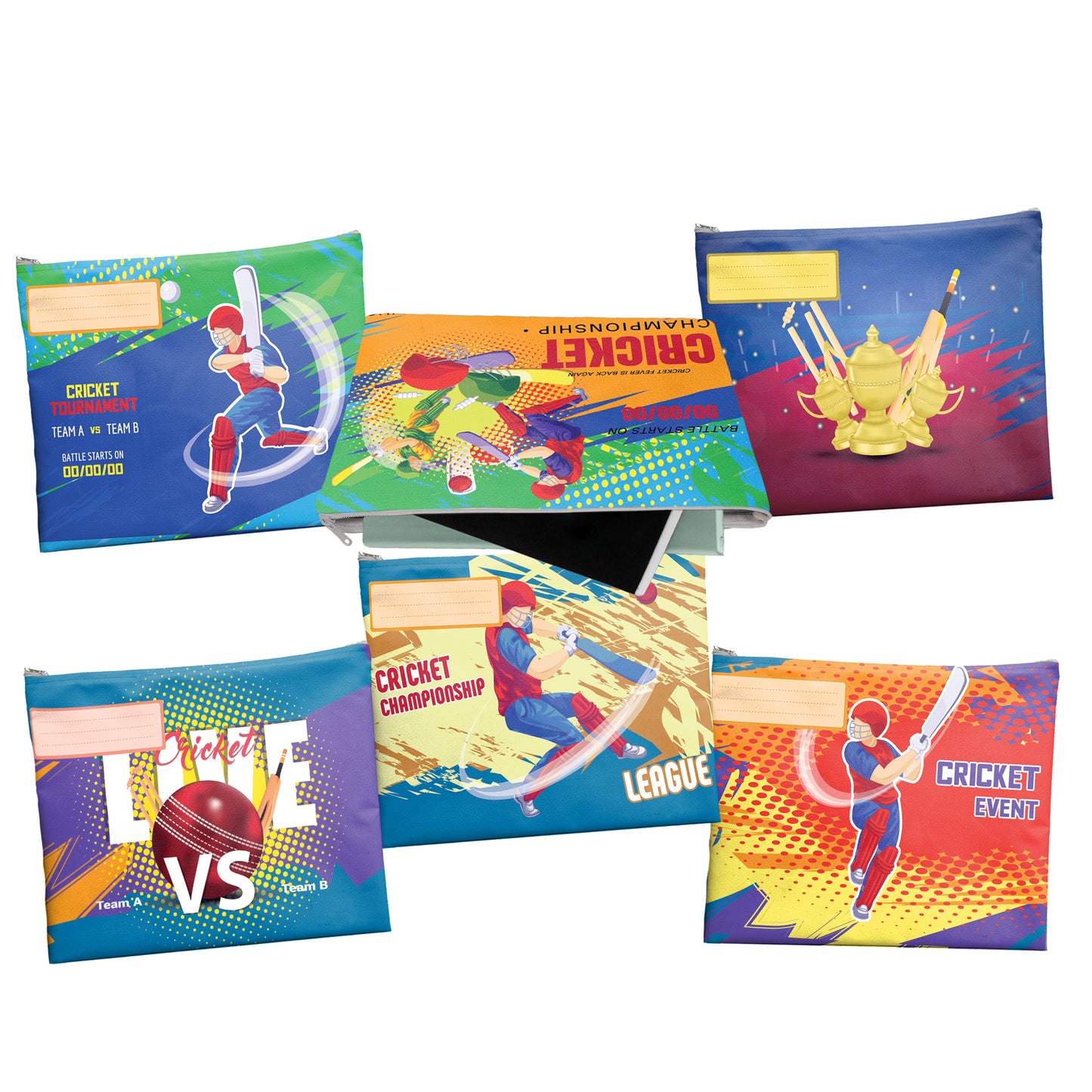 Cricket Subject Savvy Book Bags Set of 6