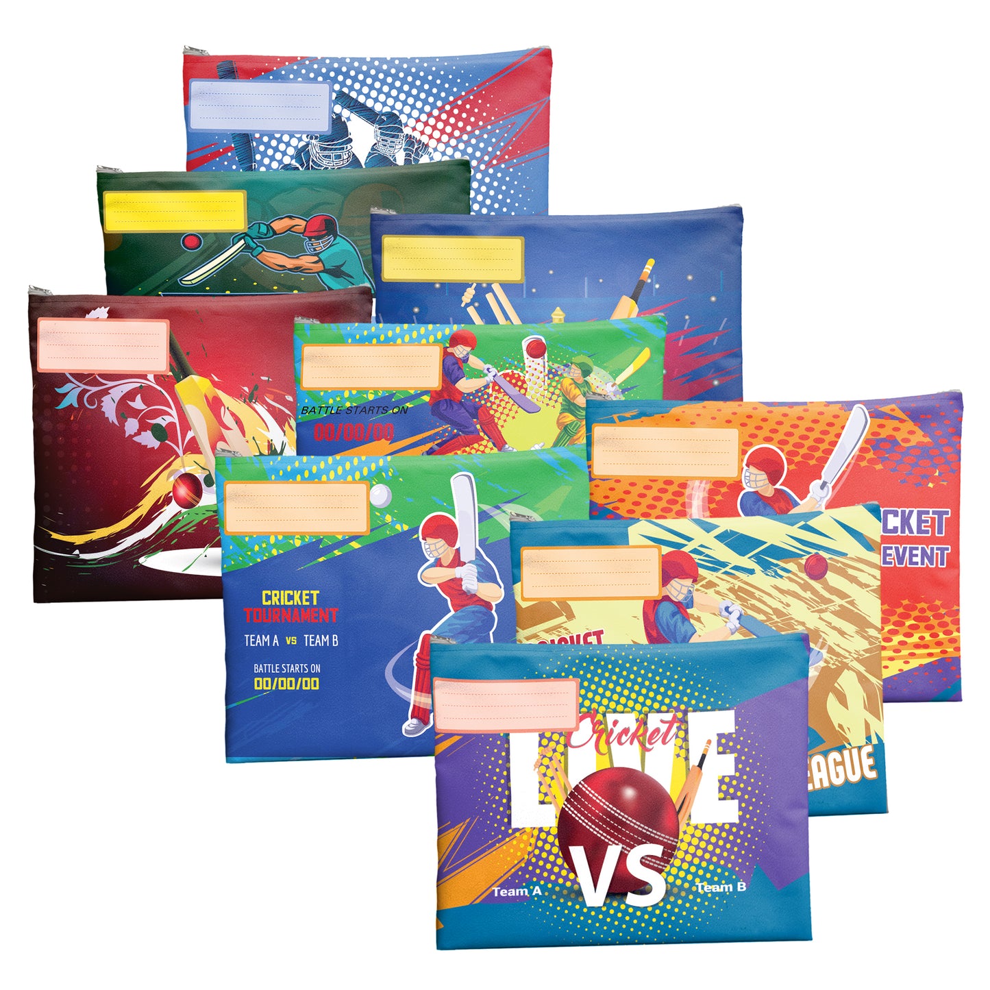 Cricket Subject Savvy Book Bags Set of 9