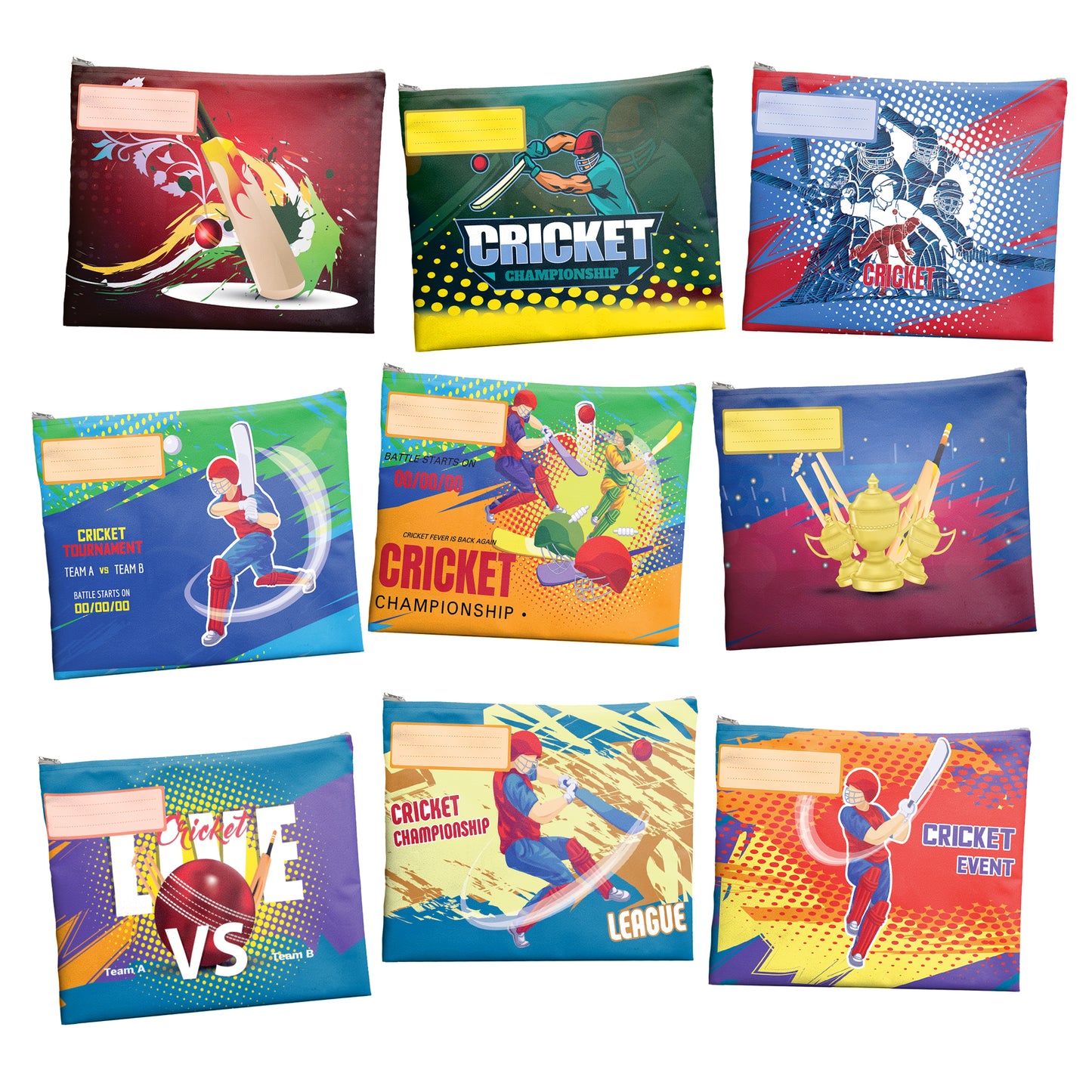 Cricket Subject Savvy Book Bags Set of 9