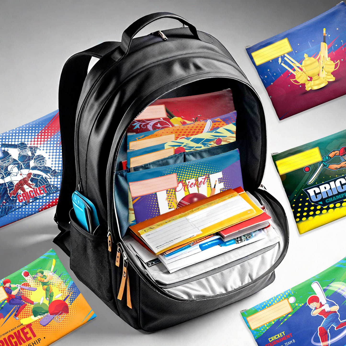 Cricket Subject Savvy Book Bags Set of 9