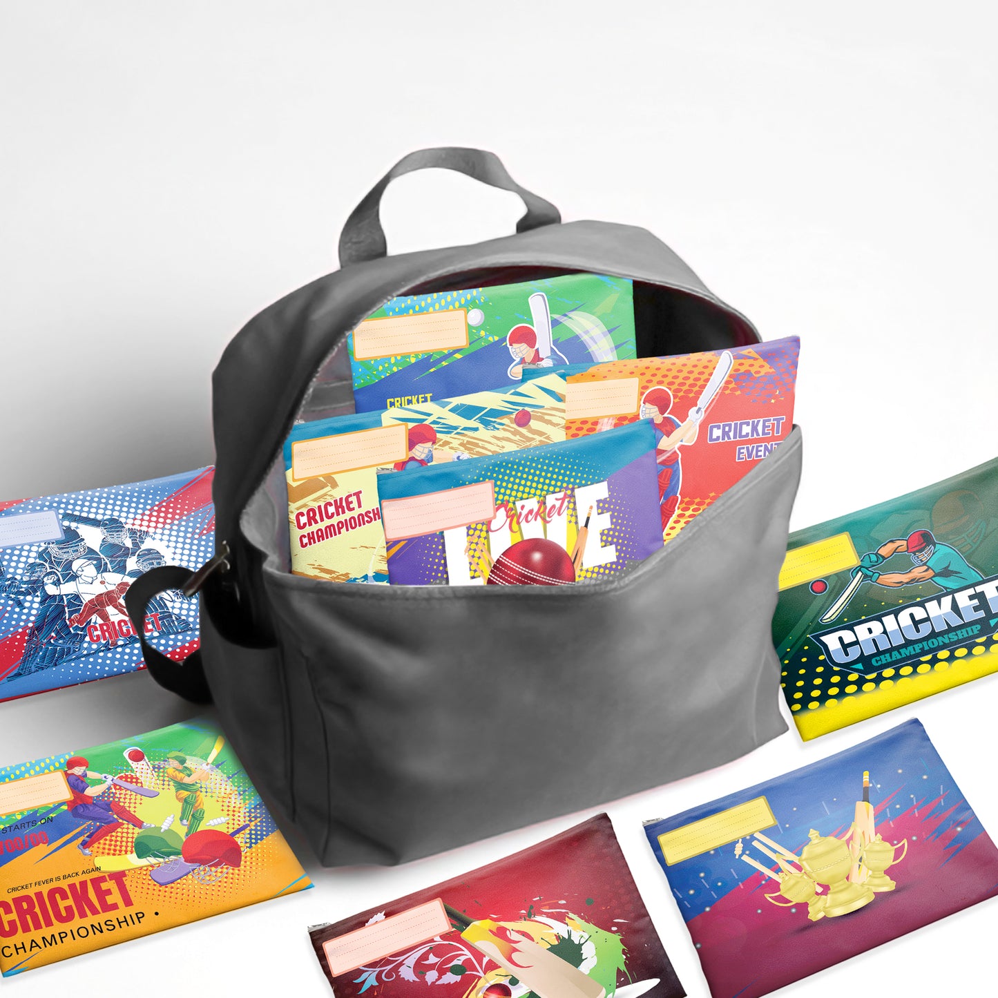 Cricket Subject Savvy Book Bags Set of 9