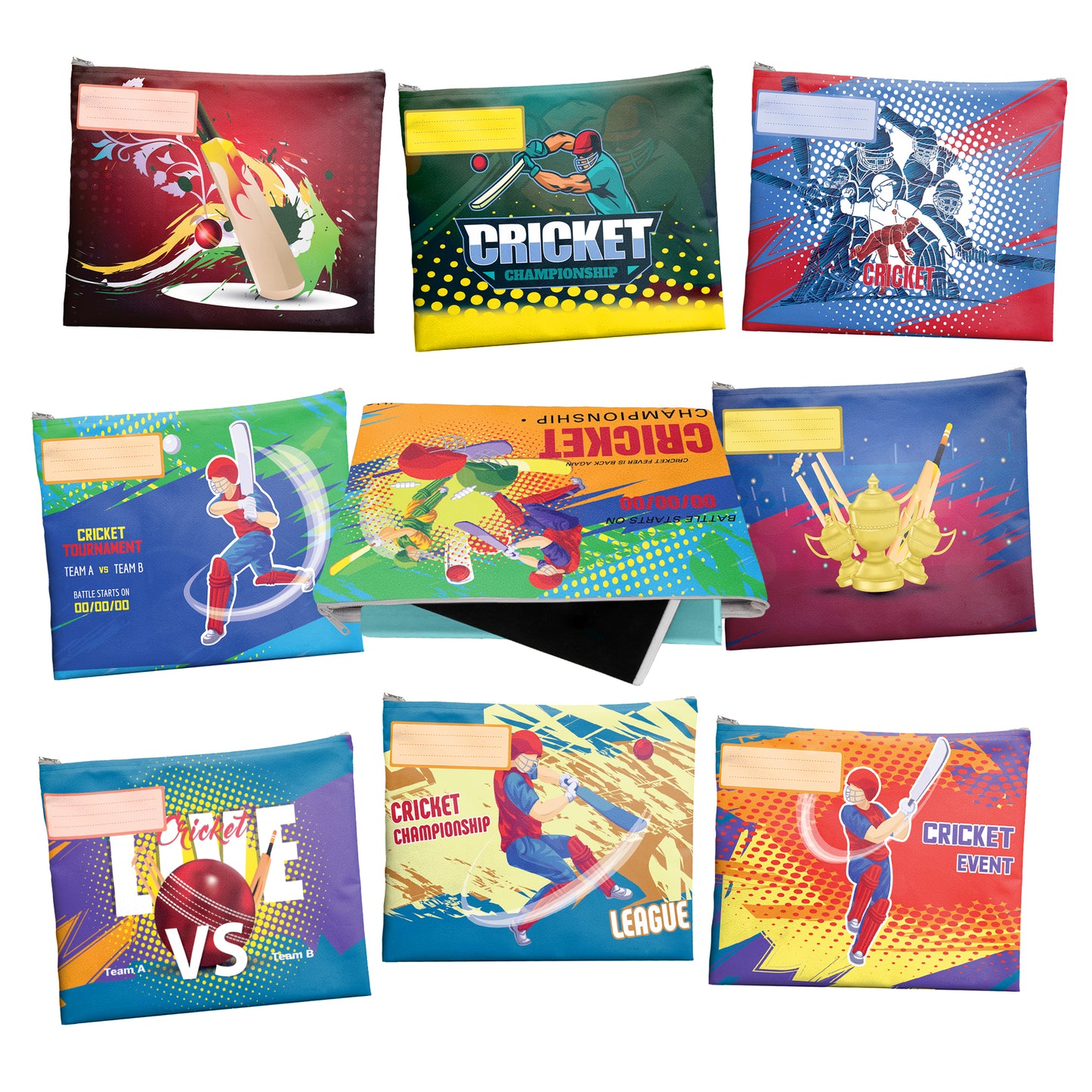 Cricket Subject Savvy Book Bags Set of 9