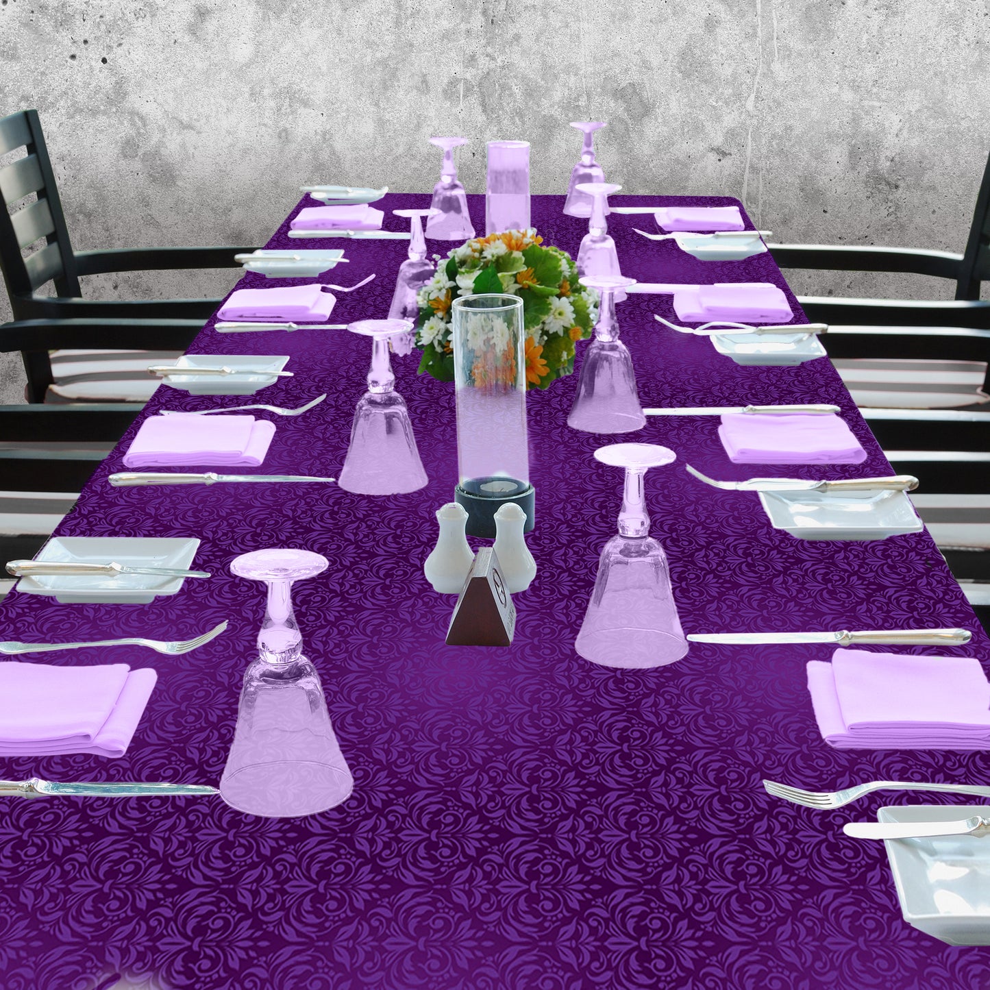 Crimson Baroque 3m Rectangle Tablecloth