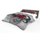 Crimson Camellias Duvet Cover Set