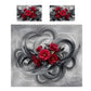 Crimson Camellias Duvet Cover Set