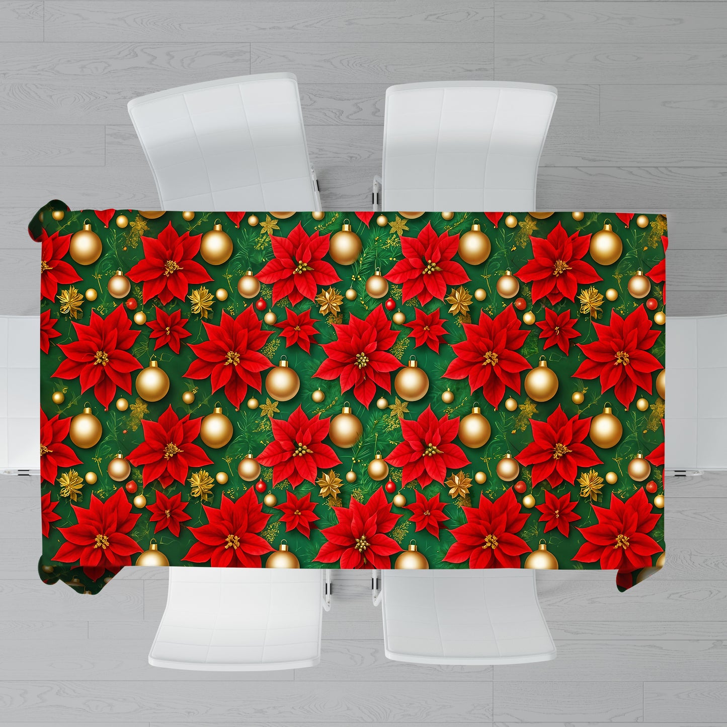 Crimson Christmas Rectangle Tablecloth