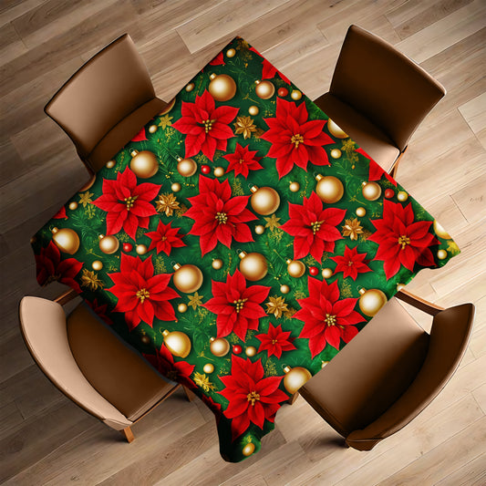 Crimson Christmas Square Tablecloth