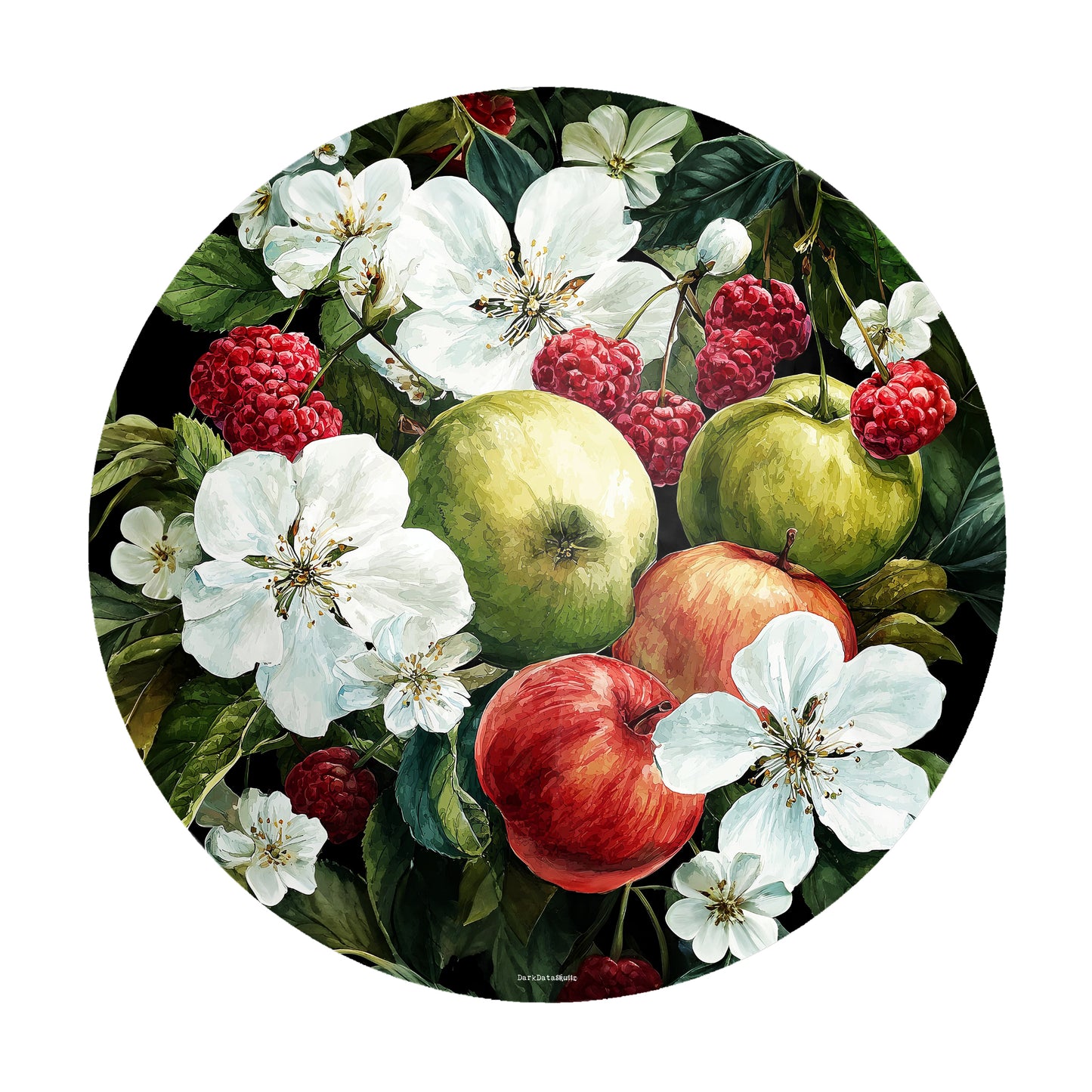Crimson Harvest Bloom Round Tablecloth by Wikus Schalkwyk