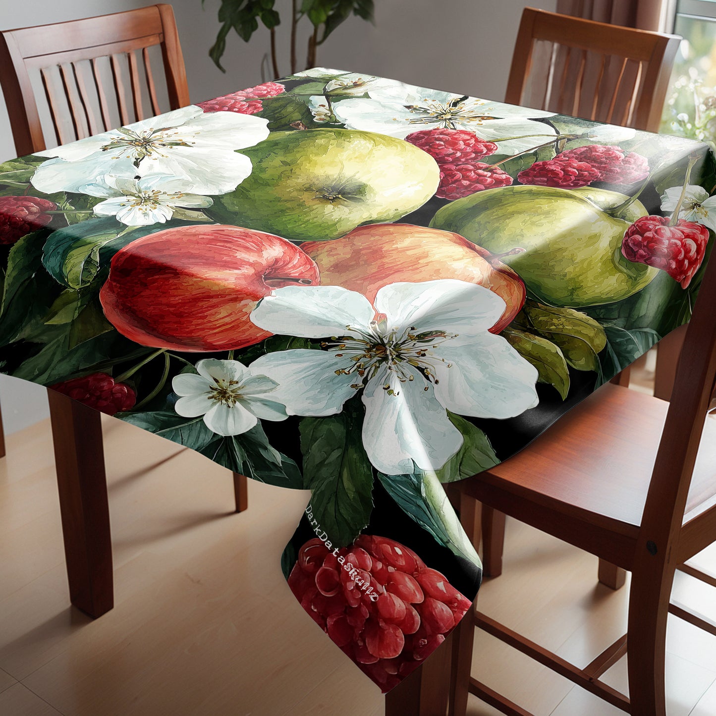 Crimson Harvest Bloom Square Tablecloth by Wikus Schalkwyk