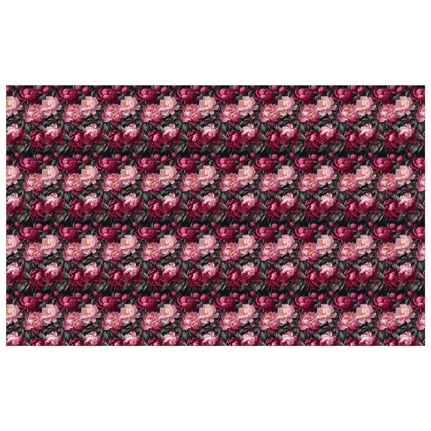 Crimson Peonies Rectangle Tablecloth