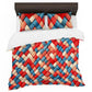 Crimson & Cobalt Weave Duvet Cover Set