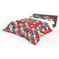 Crimson & Cobalt Weave Duvet Cover Set