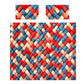 Crimson & Cobalt Weave Duvet Cover Set