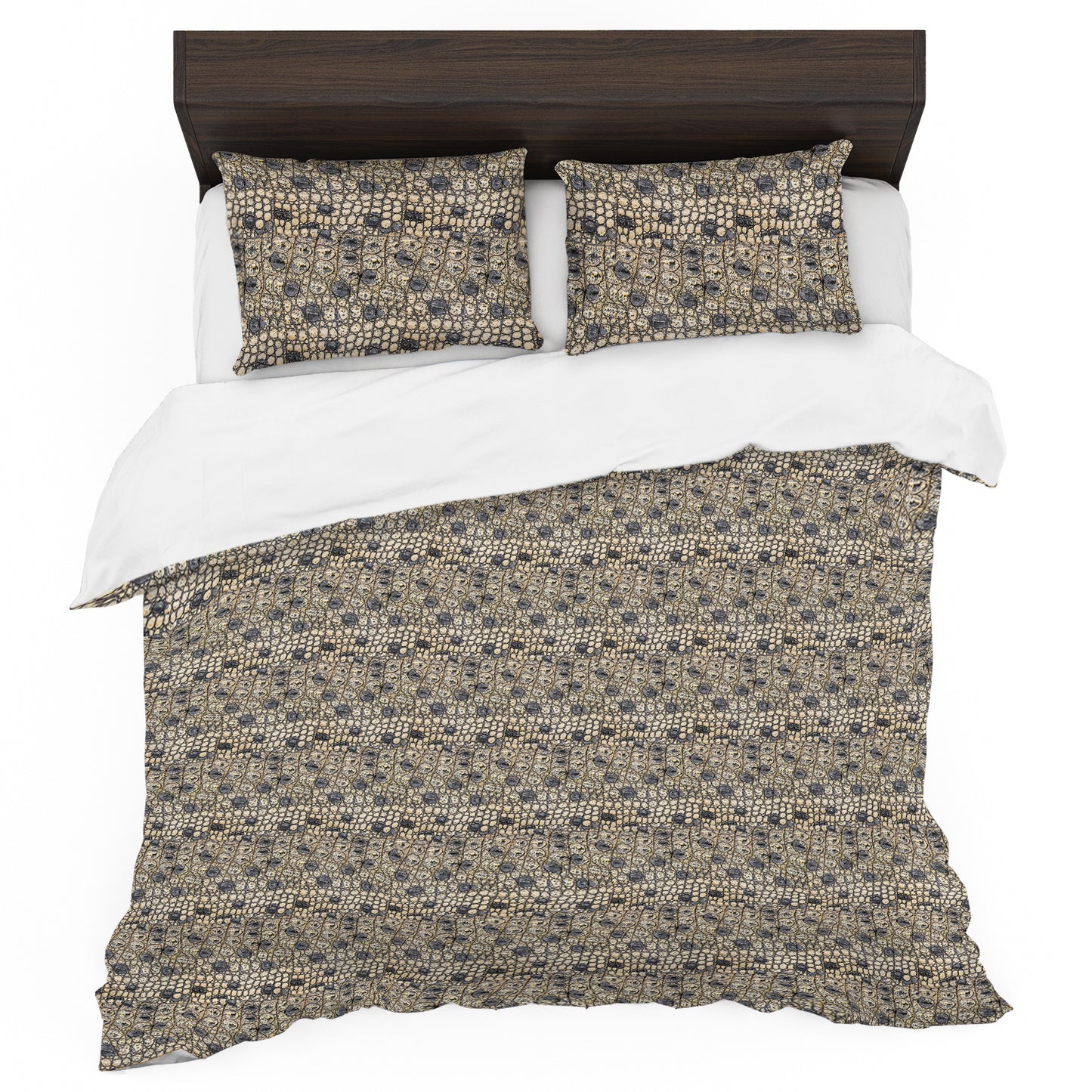 Crocodile Leather Duvet Cover Set
