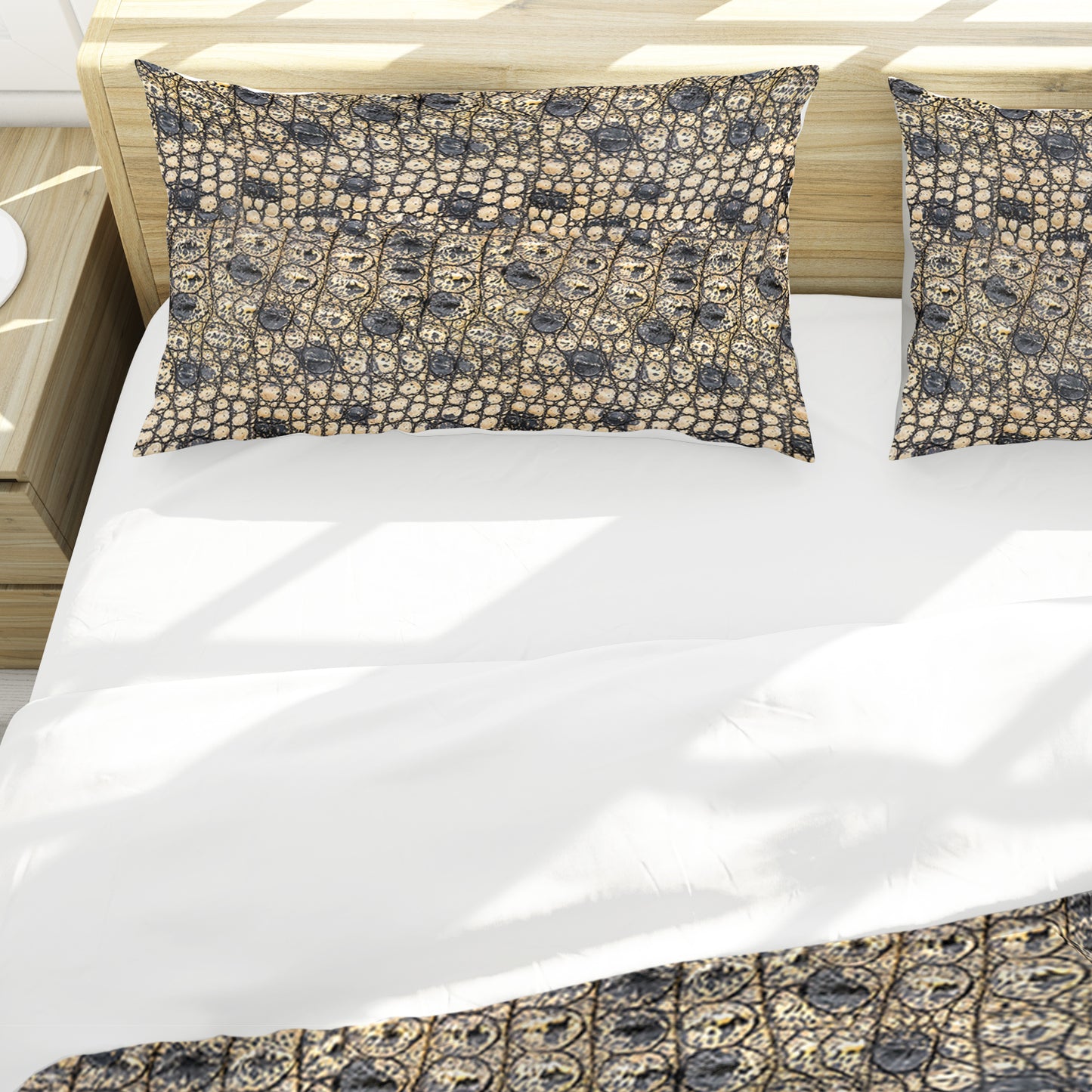 Crocodile Leather Duvet Cover Set