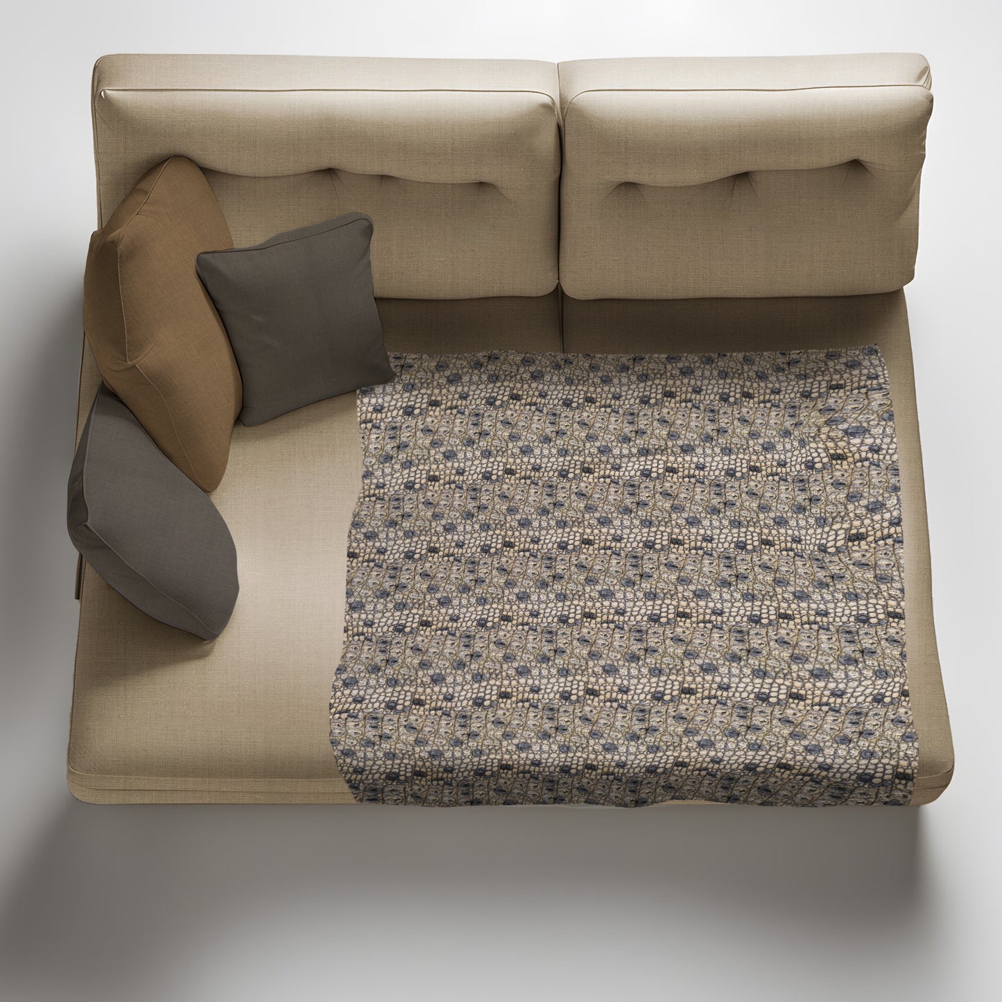 Crocodile Leather Light Weight Fleece Blanket