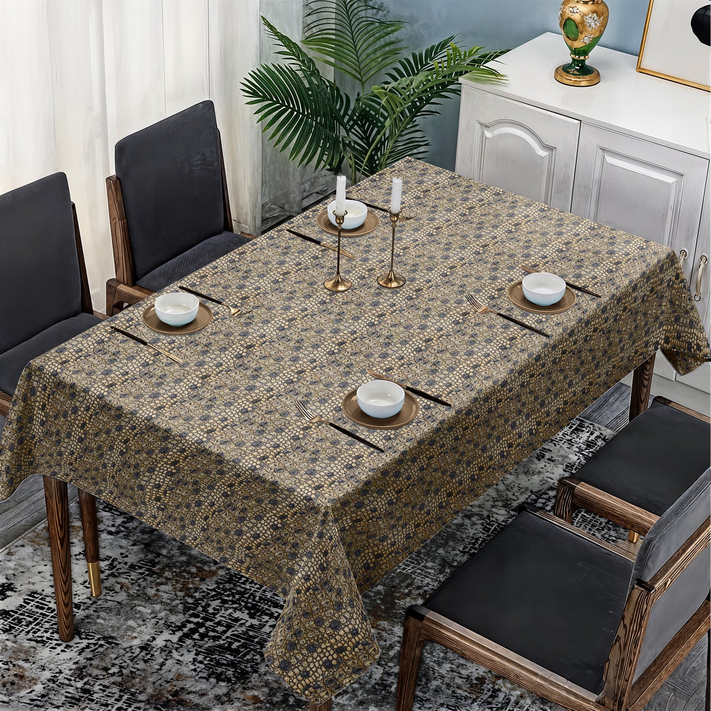 Crocodile Leather Rectangle Tablecloth