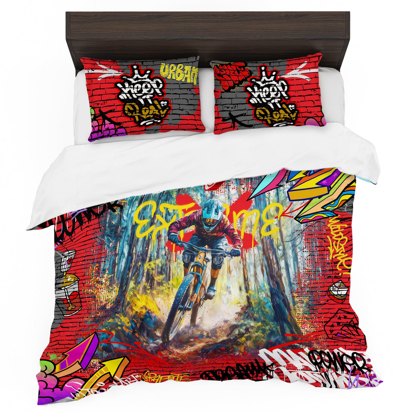 Cross Graffiti Duvet Cover Set