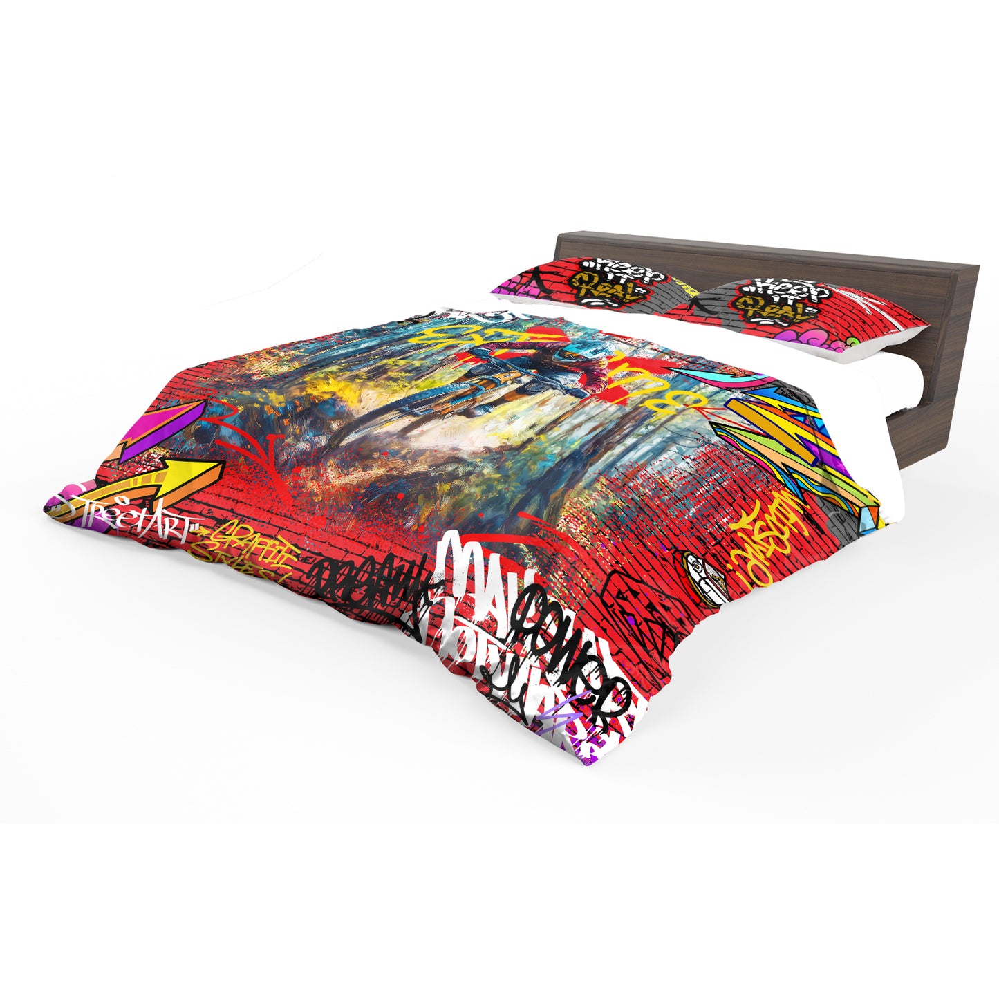 Cross Graffiti Duvet Cover Set