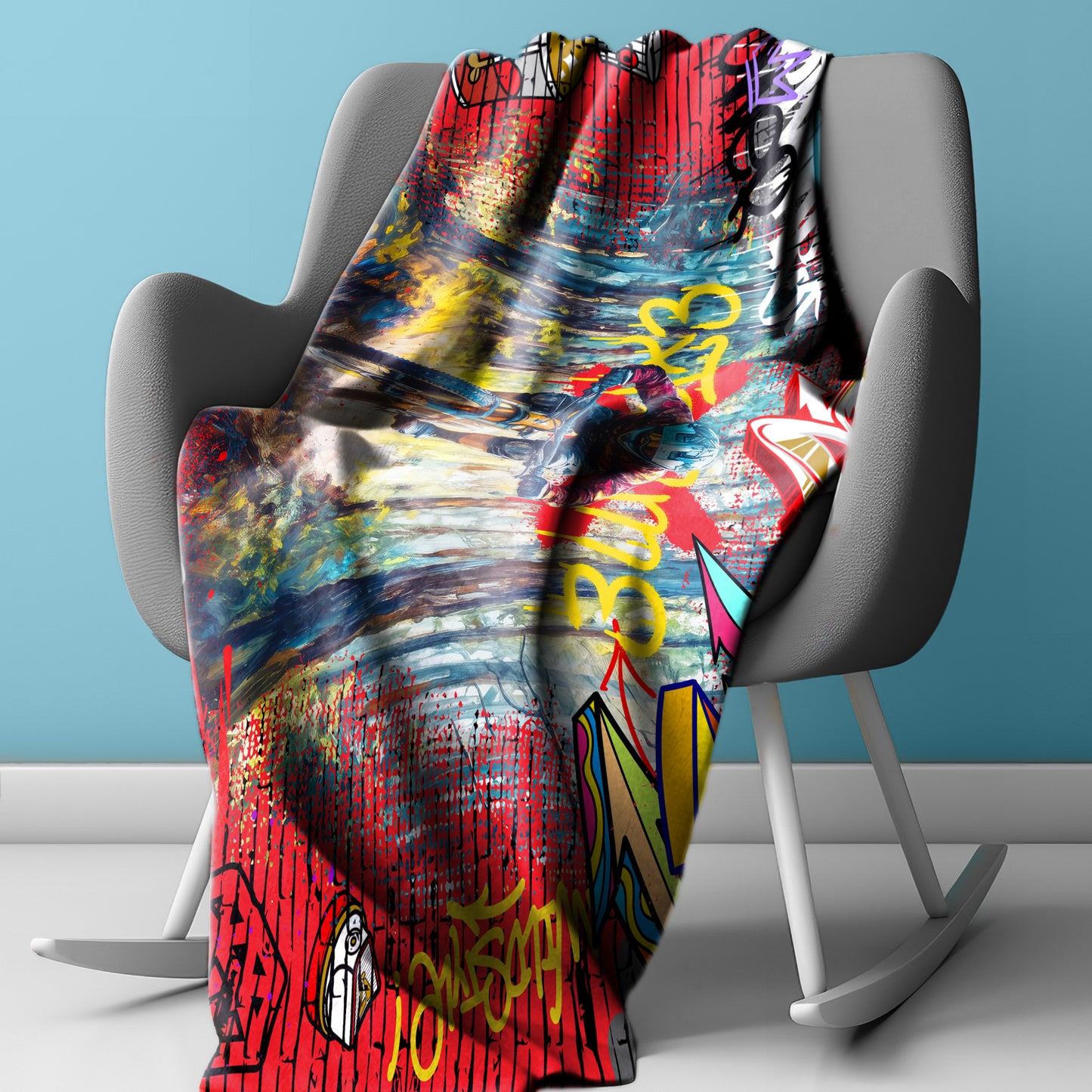 Cross Graffiti Light Weight Fleece Blanket