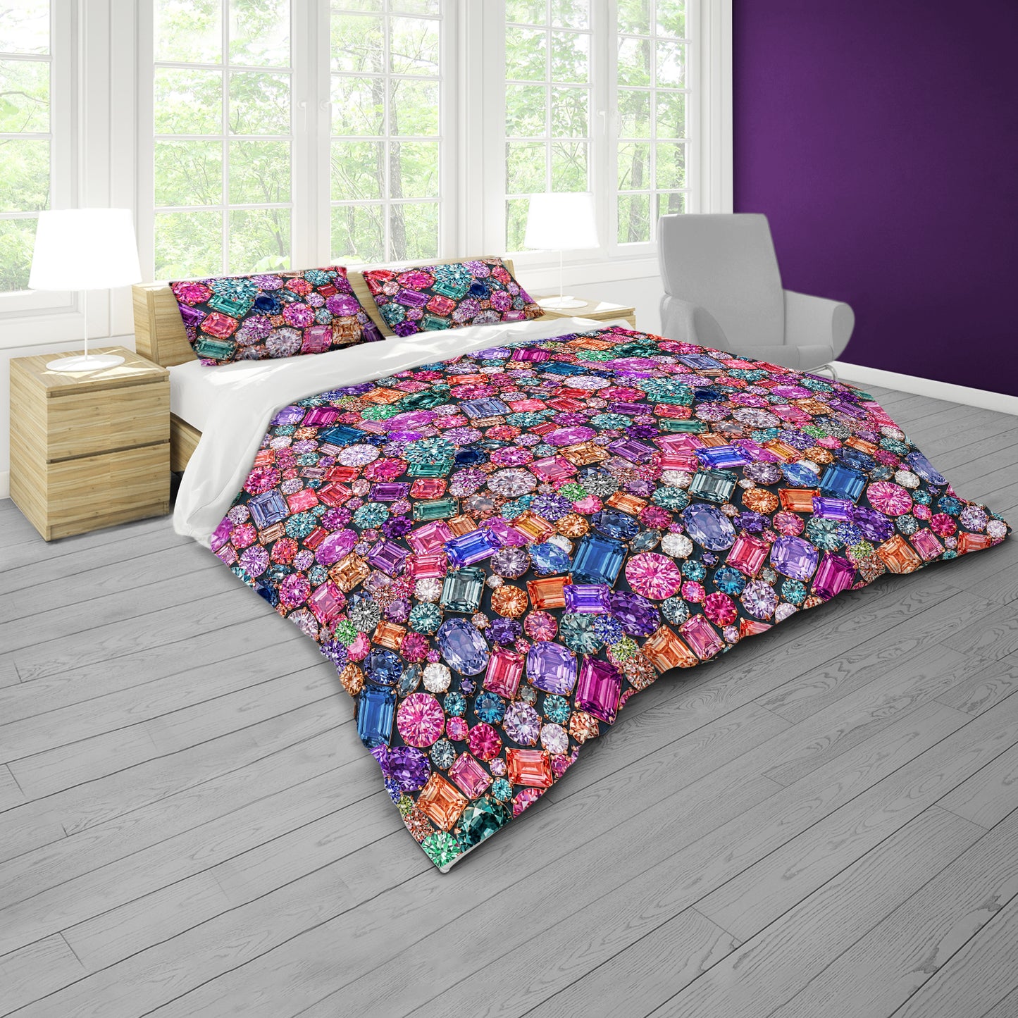 Crown Jewels Mosaic Duvet Cover Set