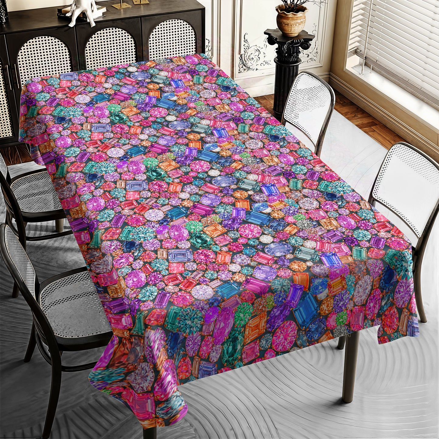 Crown Jewels Mosaic Rectangle Tablecloth