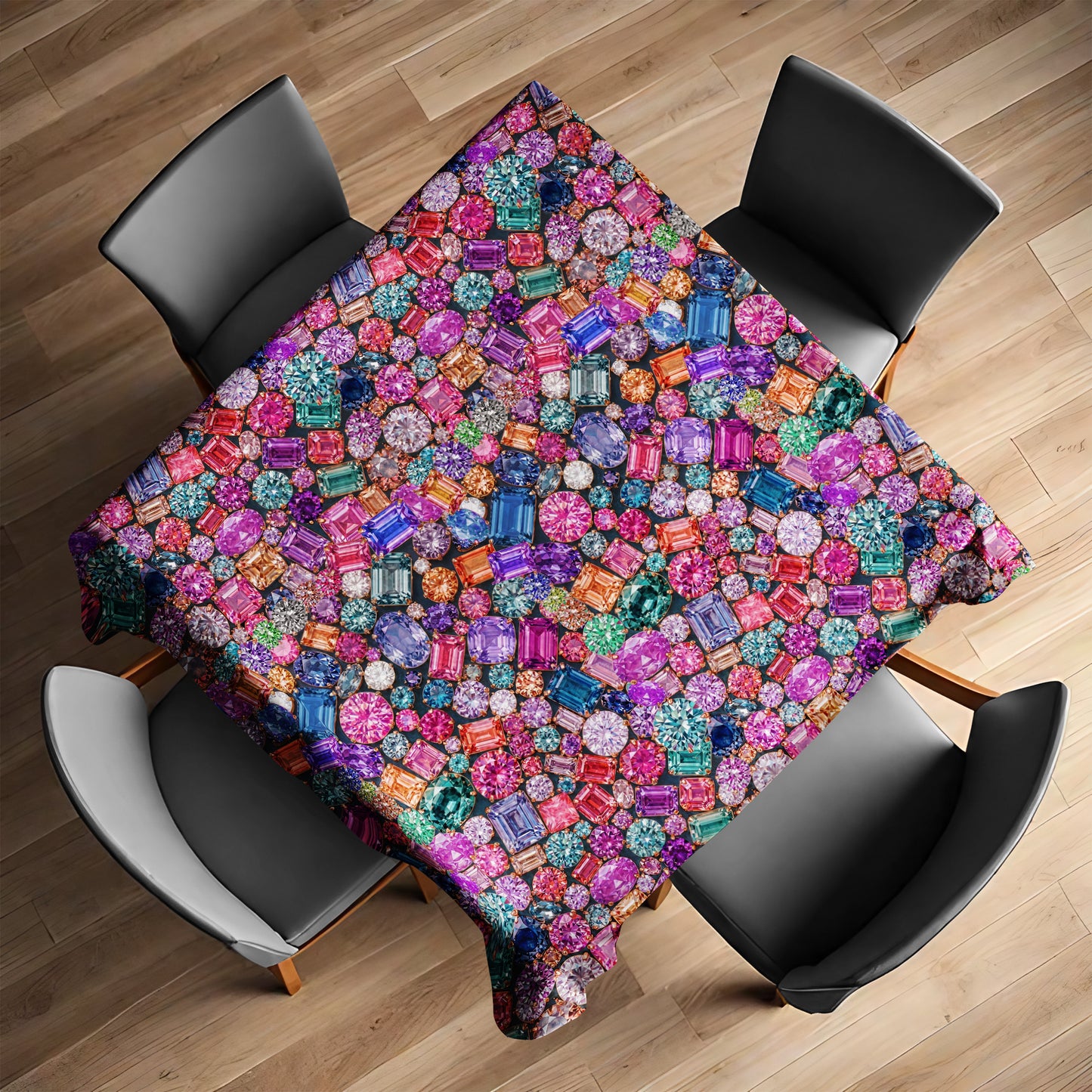 Crown Jewels Mosaic Square Tablecloth