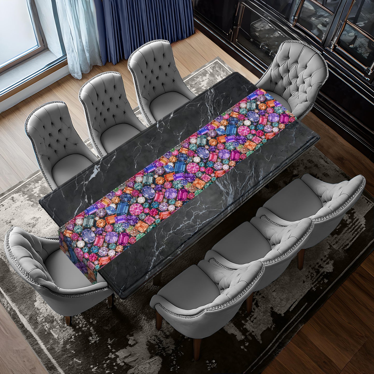Crown Jewels Mosaic Table Runner