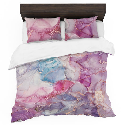 Crushed Purple Duvet Cover Set