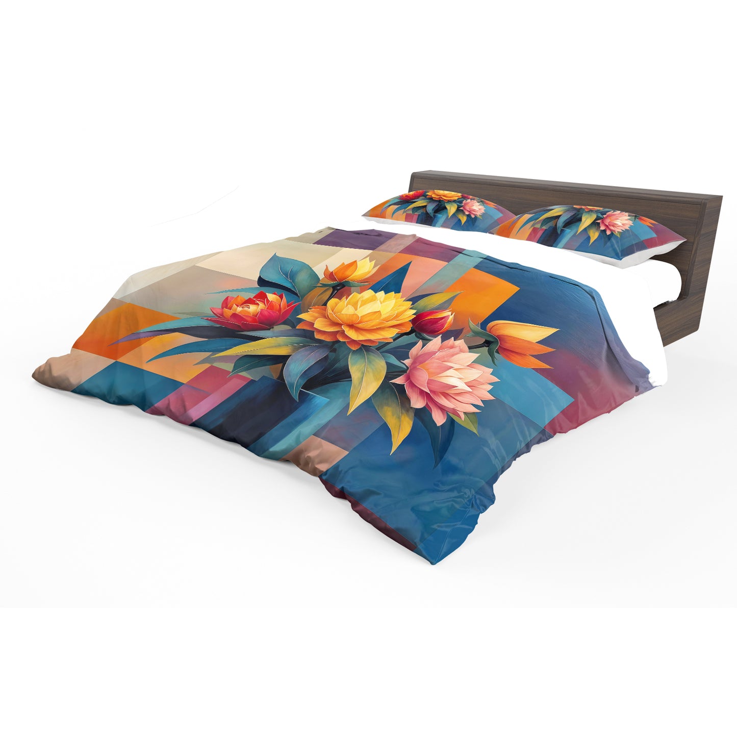 Cubic Bouquet Duvet Cover Set