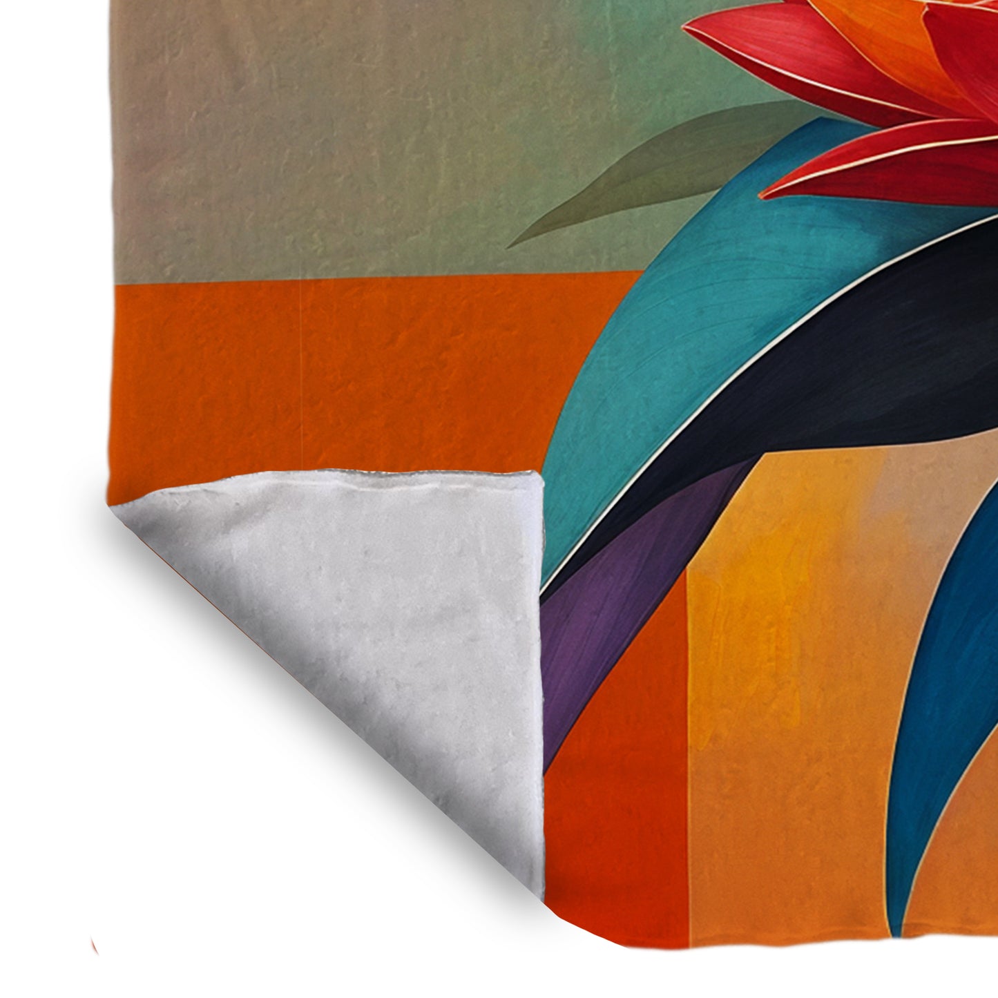 Cubic Bouquet Of Flowers Bed Throw