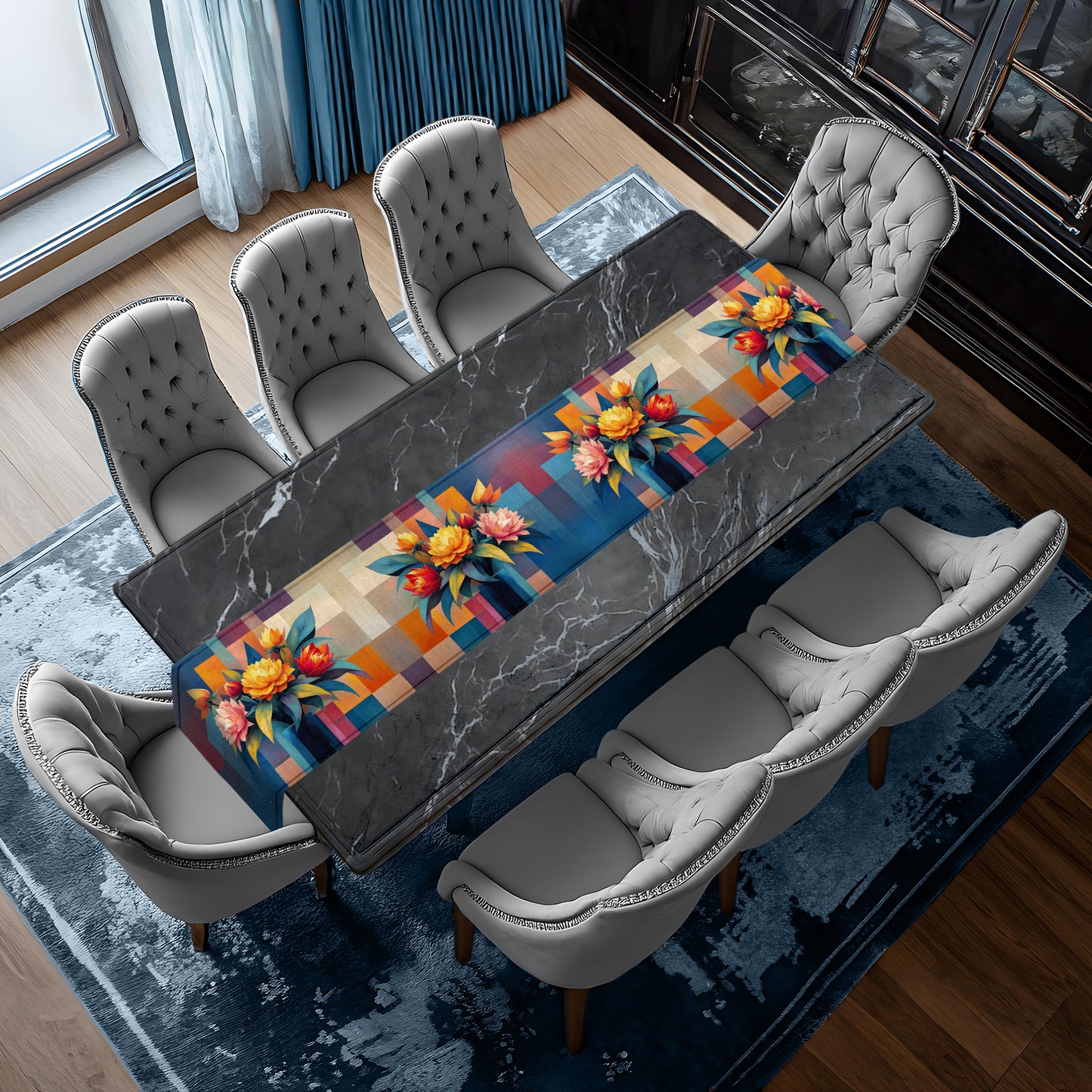 Cubic Bouquet Table Runner
