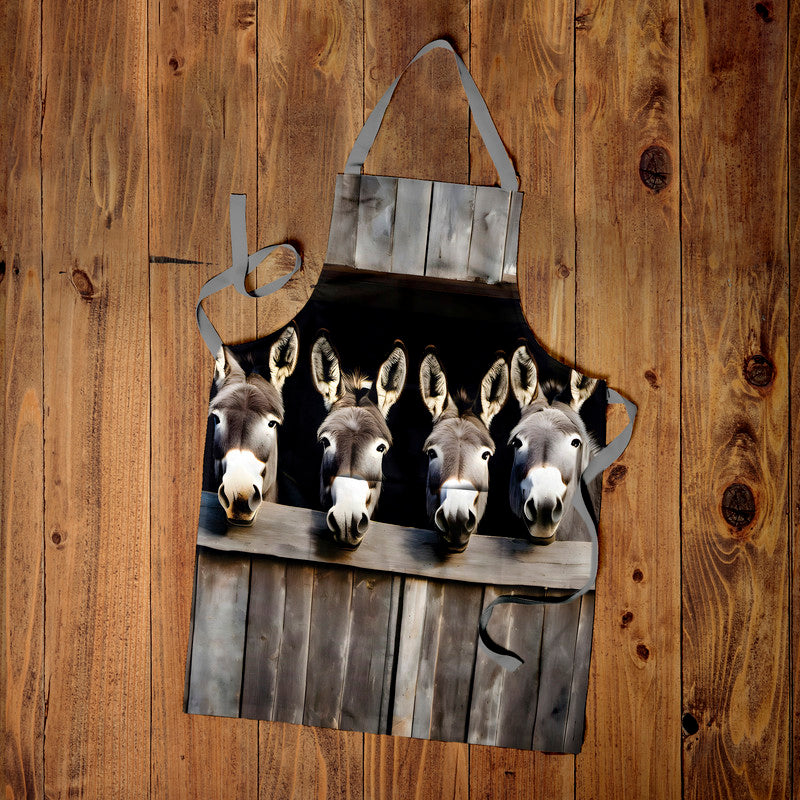 Curious Donkeys Medium Length Apron