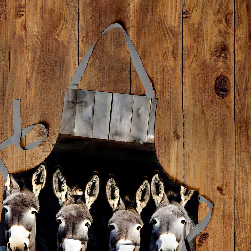 Curious Donkeys Medium Length Apron