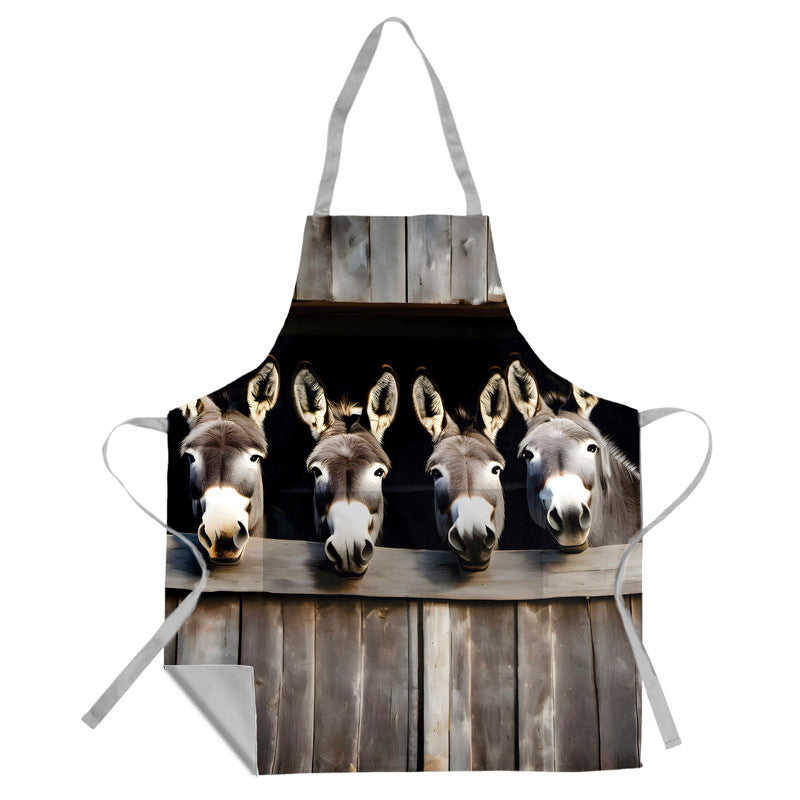 Curious Donkeys Medium Length Apron