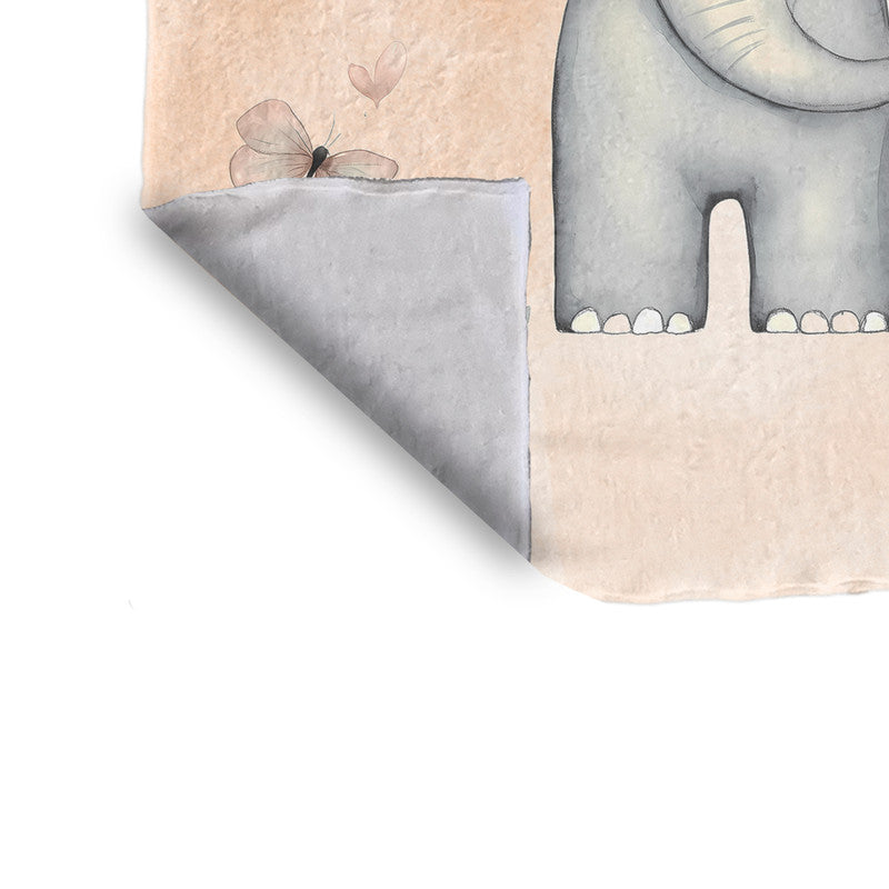 Cute Baby Elephant Minky Blanket by Wikus Schalkwyk