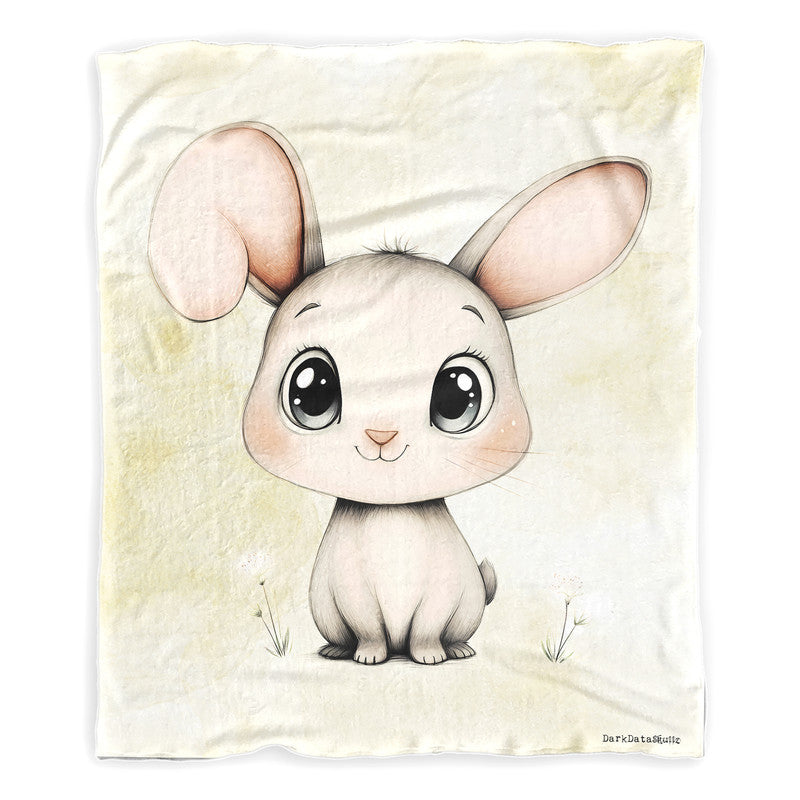 Cute Bunny Minky Blanket by Wikus Schalkwyk