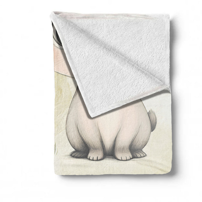 Cute Bunny Minky Blanket by Wikus Schalkwyk