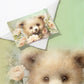 Cute Floral Teddy Cot Set