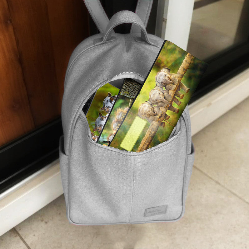 Zip & Go Cute Forest Animals Pencil Bags Set of 3