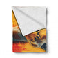 Cute Giraffe Light Weight Fleece Blanket by Wikus Schalkwyk