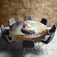 Cute Painted Rooster Round Tablecloth