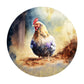 Cute Painted Rooster Round Tablecloth